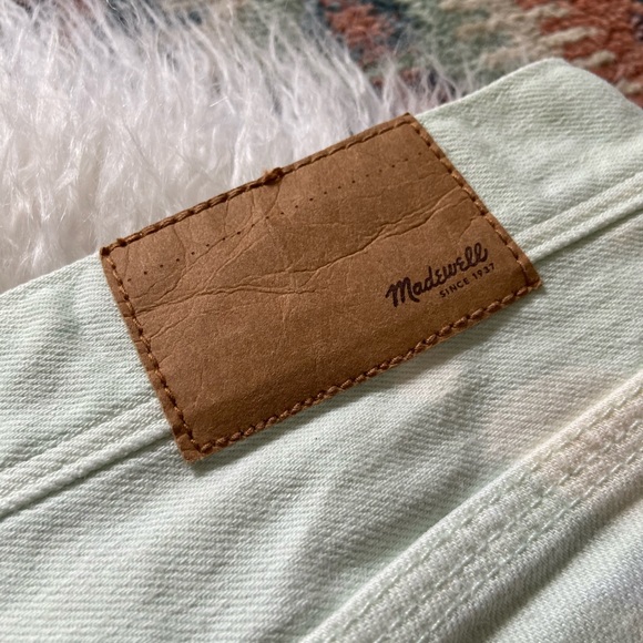 madewell denim shorts mint tie dye bleach cutoff jean shorts festival style - Picture 9 of 16